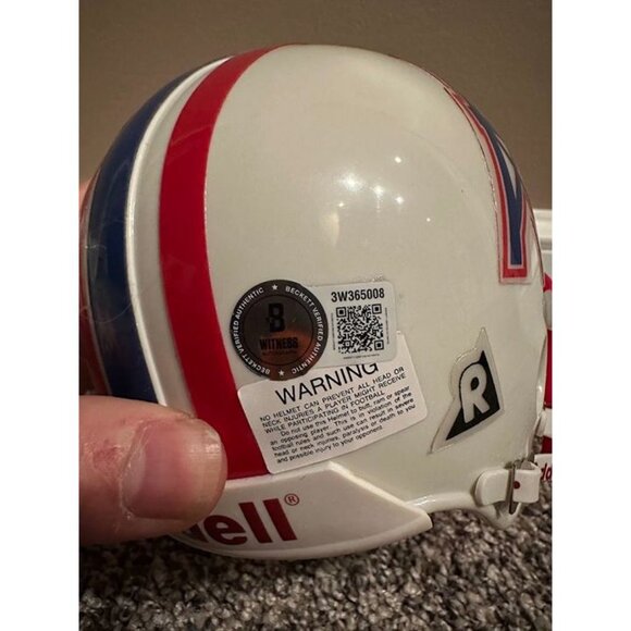 Earl Campbell signed HOF 91 autographed Houston Oilers VSR4 Mini Helmet Beckett - Picture 4 of 7